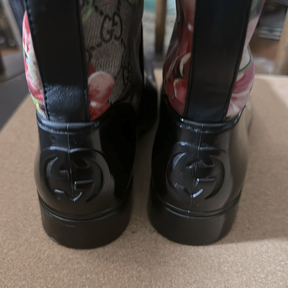 Pristine Gucci Prato Gg Blooms Rain Boot - Picture 9 of 10